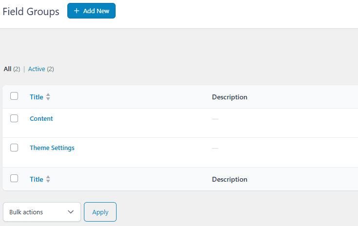Advanced Custom Fields (ACF) Pro